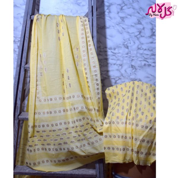 Lemon & Gold - Shirt Duppata Combo A mix of trend and tradition, The Gold Accented collection gives the ultimate glamourous look for any formal event. Its lightweight and breathable fabric makes it the perfect pick for all your outings. Bound to make you look hot without making you hot!